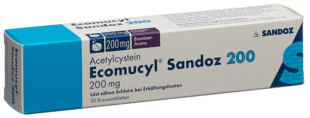ECOMUCYL Sandoz 200 mg, Hauptbild