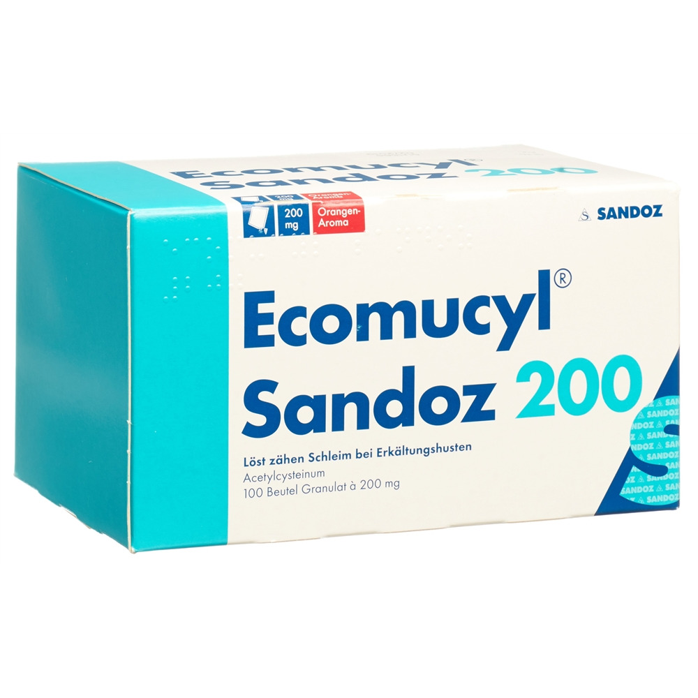 ECOMUCYL Sandoz 200 mg, Hauptbild