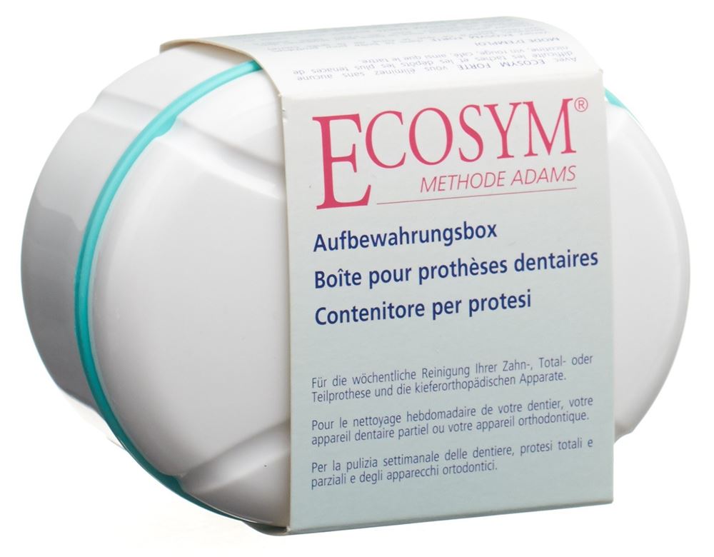 ECOSYM boîte de rangement pour prothèse dentaire, image principale ECOSYM boîte de rangement pour prothèse dentaire, image principale