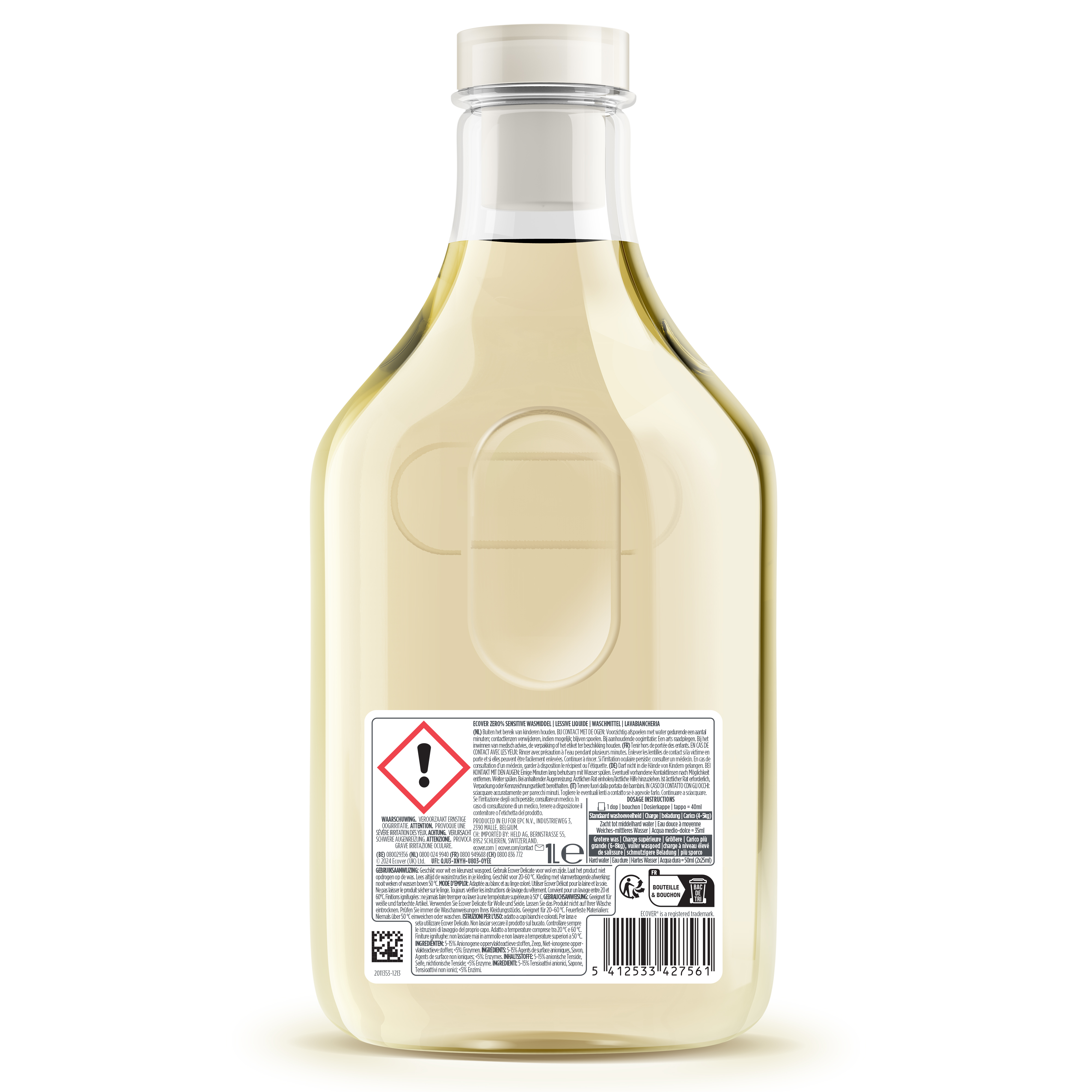 ECOVER Zero lessive liquide universal, image 2 sur 2