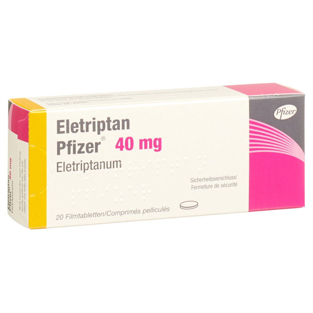 ELETRIPTAN Pfizer 40 mg, image principale