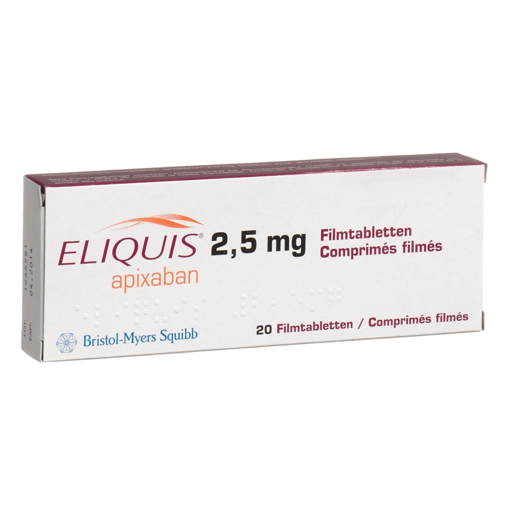 ELIQUIS cpr pell 2.5 mg blist 20 pce, image principale