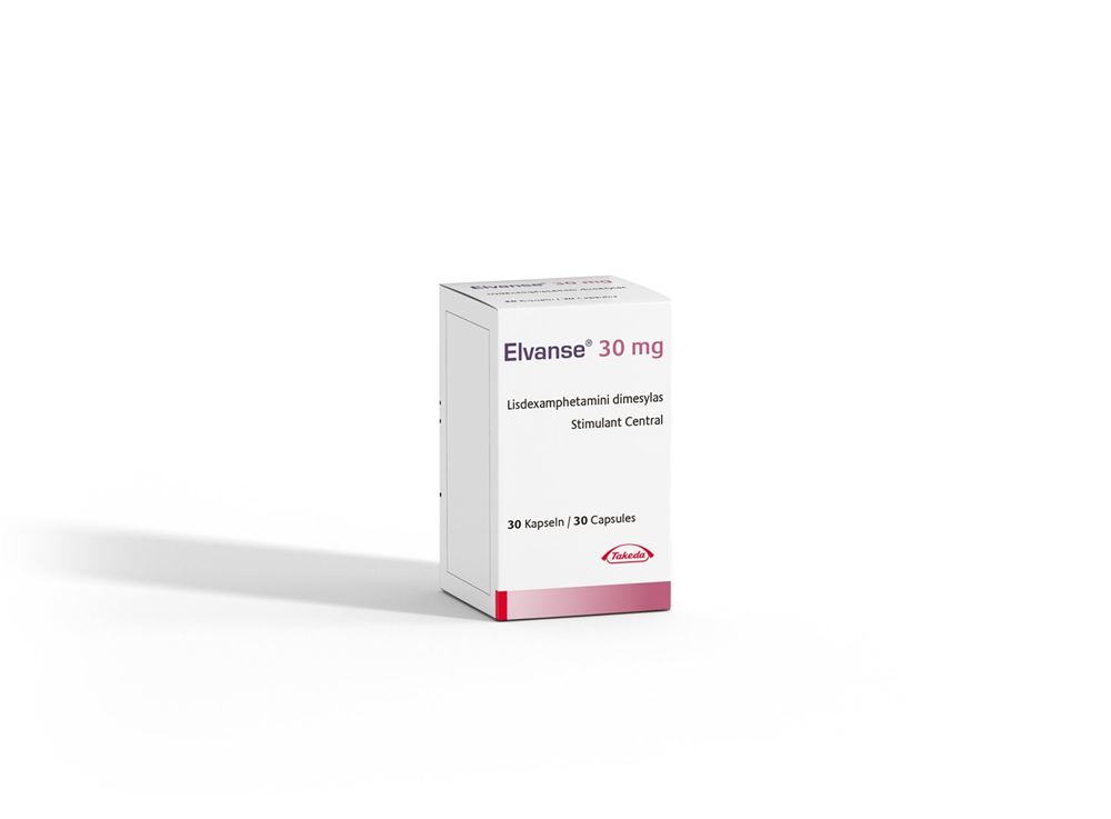 ELVANSE caps 30 mg bte 30 pce, image principale