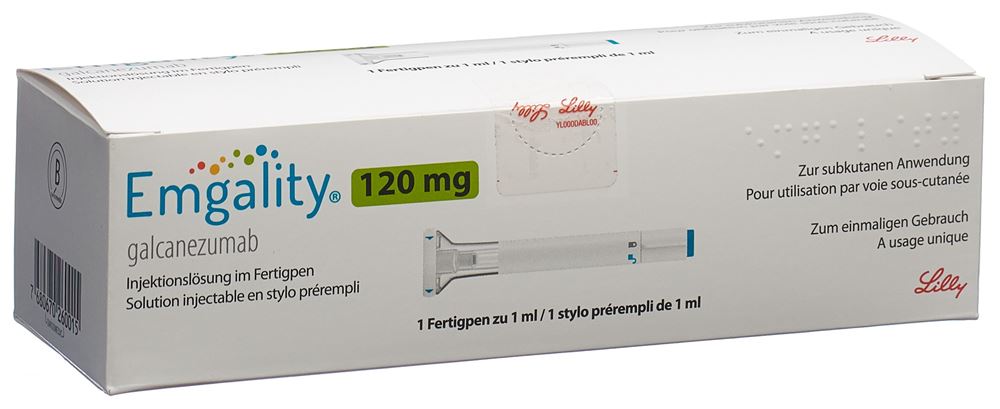 EMGALITY Inj Lös 120 mg/ml Fertigpen Fertpen 1 ml, Hauptbild