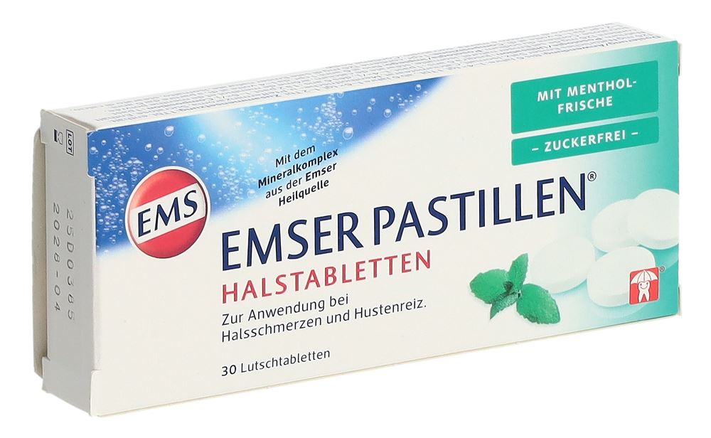 EMSER Pastillen zuckerfrei mit Mentholfrische Blist 30 Stk