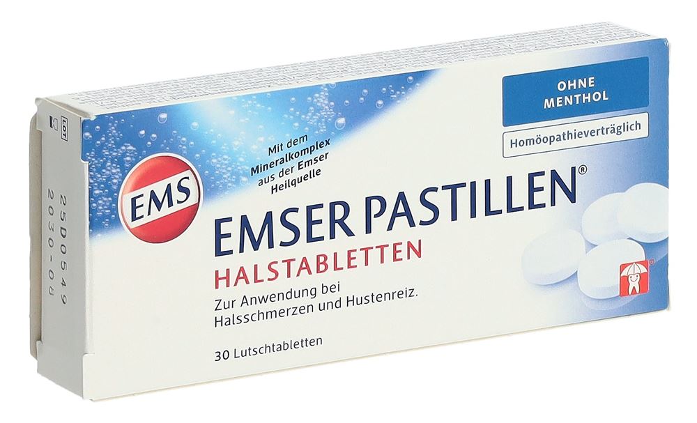 EMSER pastilles sans menthol blist 30 pce