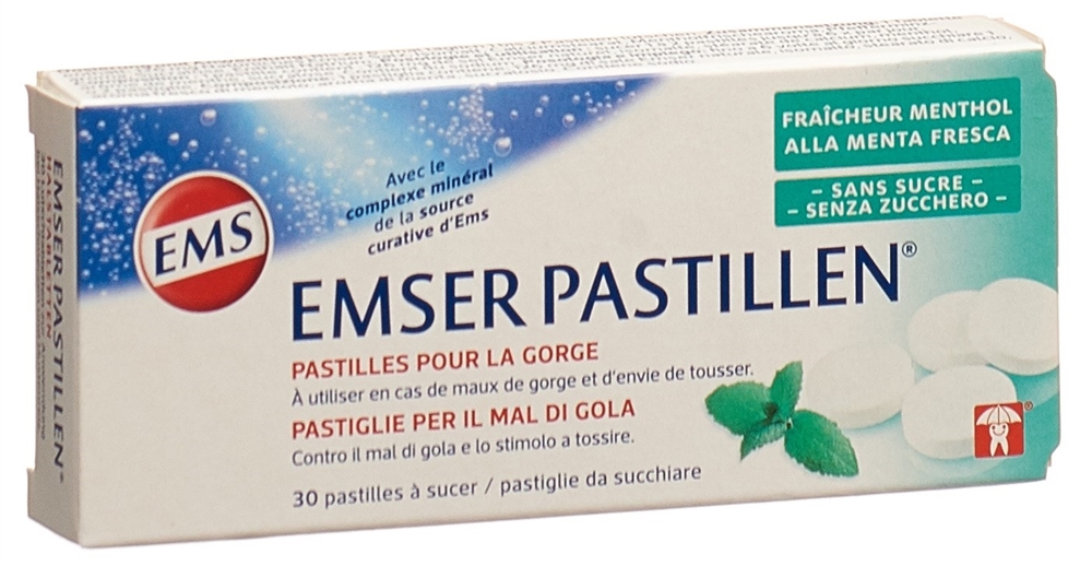 EMSER pastilles sans sucre  avec fraîcheur menthol blist 30 pce, image 2 sur 3