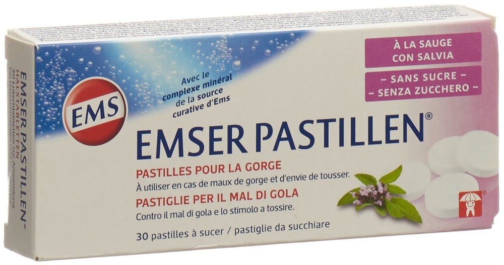 EMSER pastilles sans sucre avec sauge blist 30 pce, image 2 sur 3