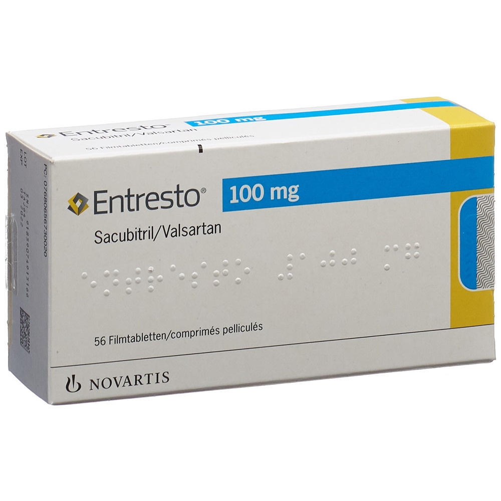 ENTRESTO cpr pell 100 mg blist 56 pce, image principale