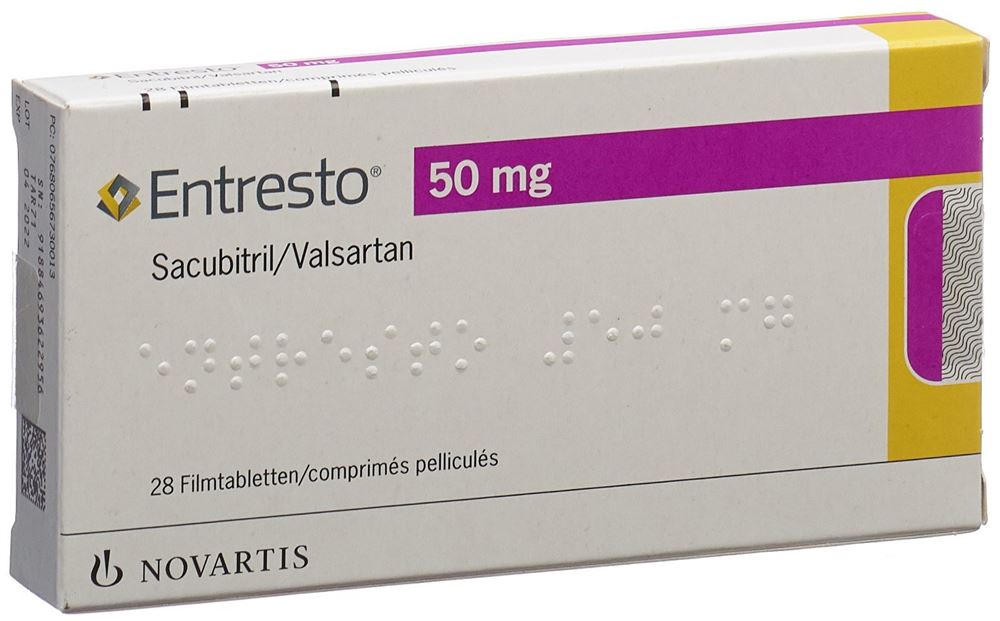 ENTRESTO cpr pell 50 mg blist 28 pce, image principale