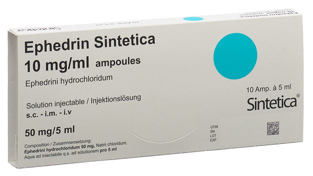 EPHEDRINE Sintetica 50 mg/5ml, image principale