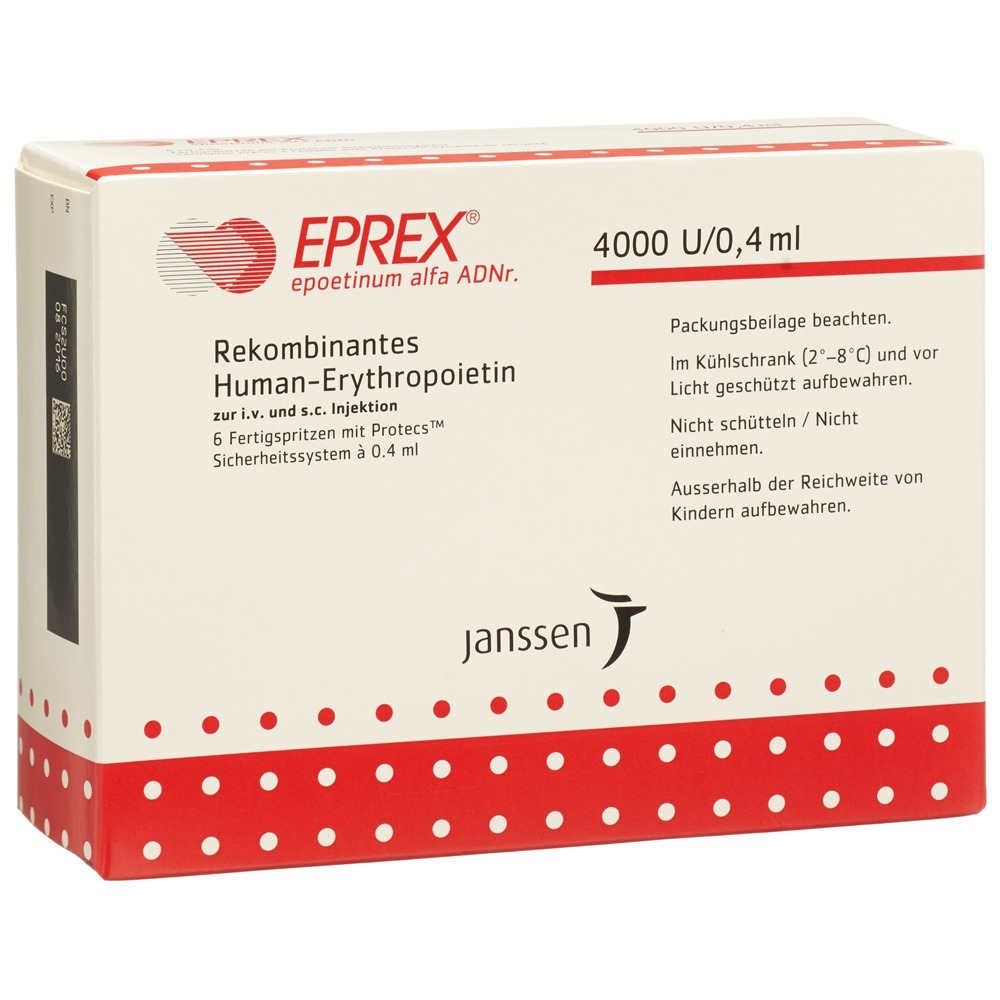 EPREX Inj Lös 4000 IE/0.4ml mit Sicherheitssystem (Protecs) Fertspr 0.4 ml, Hauptbild