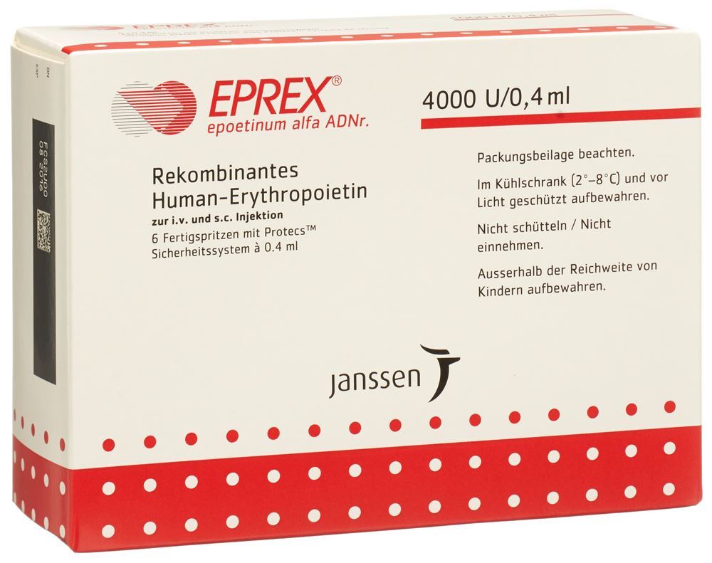 EPREX Inj Lös 4000 IE/0.4ml mit Sicherheitssystem (Protecs) Fertspr 0.4 ml, Hauptbild