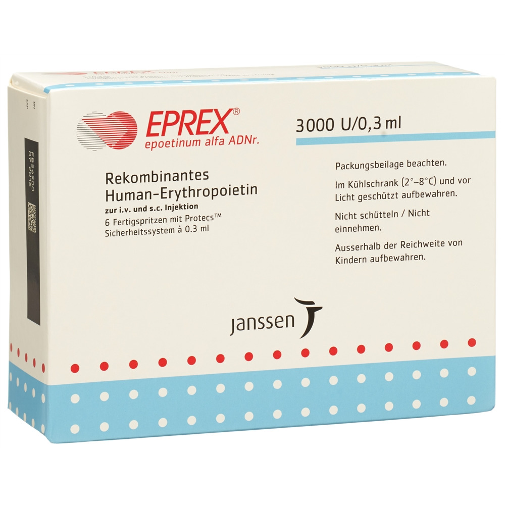 EPREX Inj Lös 3000 IE/0.3ml mit Sicherheitssystem (Protecs) Fertspr 0.3 ml, Hauptbild