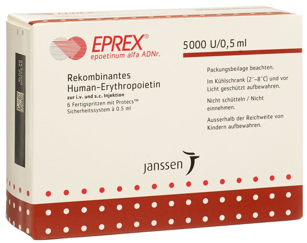 EPREX Inj Lös 5000 IE/0.5ml mit Sicherheitssystem (Protecs) Fertspr 0.5 ml, Hauptbild