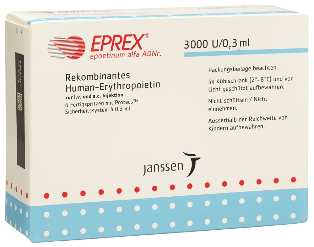 EPREX sol inj 3000 IE/0.3ml avec système de sécurité (Protecs) ser pré 0.3 ml, image principale