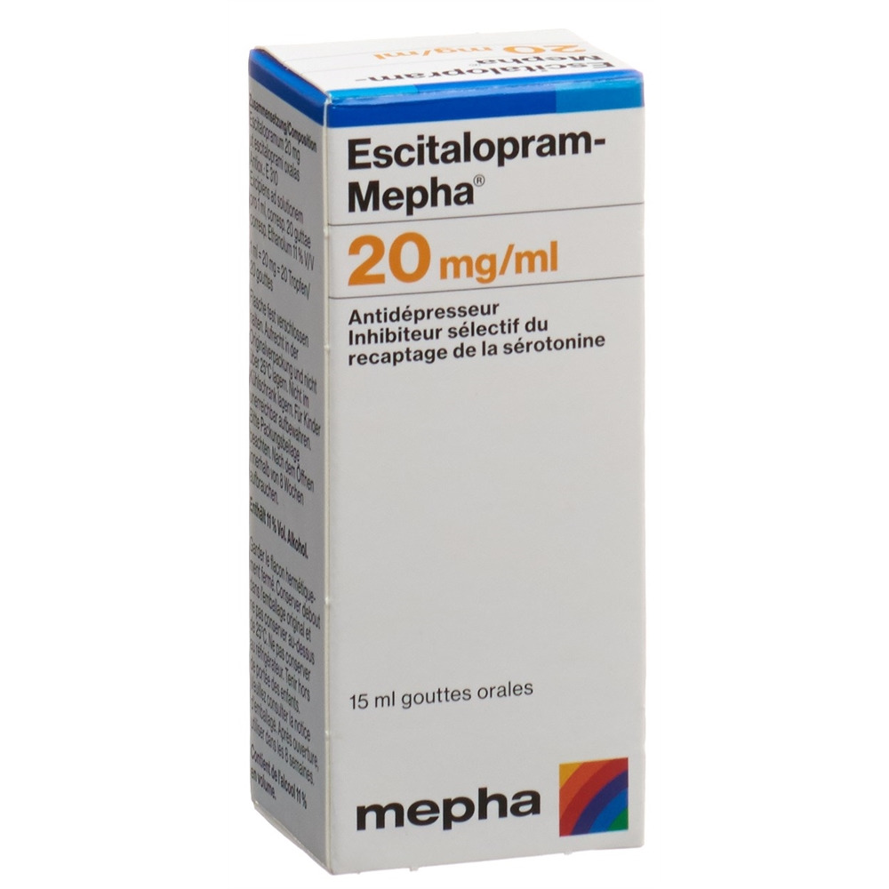 ESCITALOPRAM Mepha 20 mg/ml, image 2 sur 2