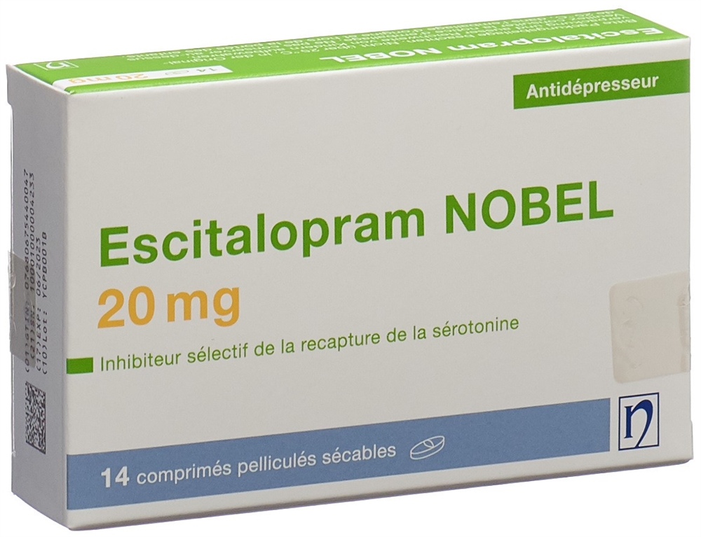 ESCITALOPRAM NOBEL 20 mg, image 2 sur 2