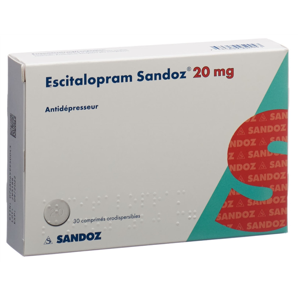 ESCITALOPRAM Sandoz 20 mg, image 2 sur 2