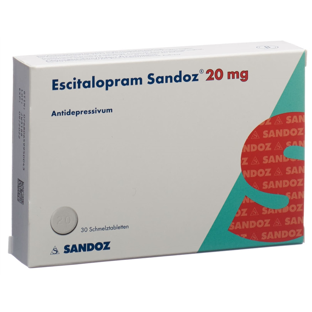 ESCITALOPRAM Sandoz 20 mg, image principale