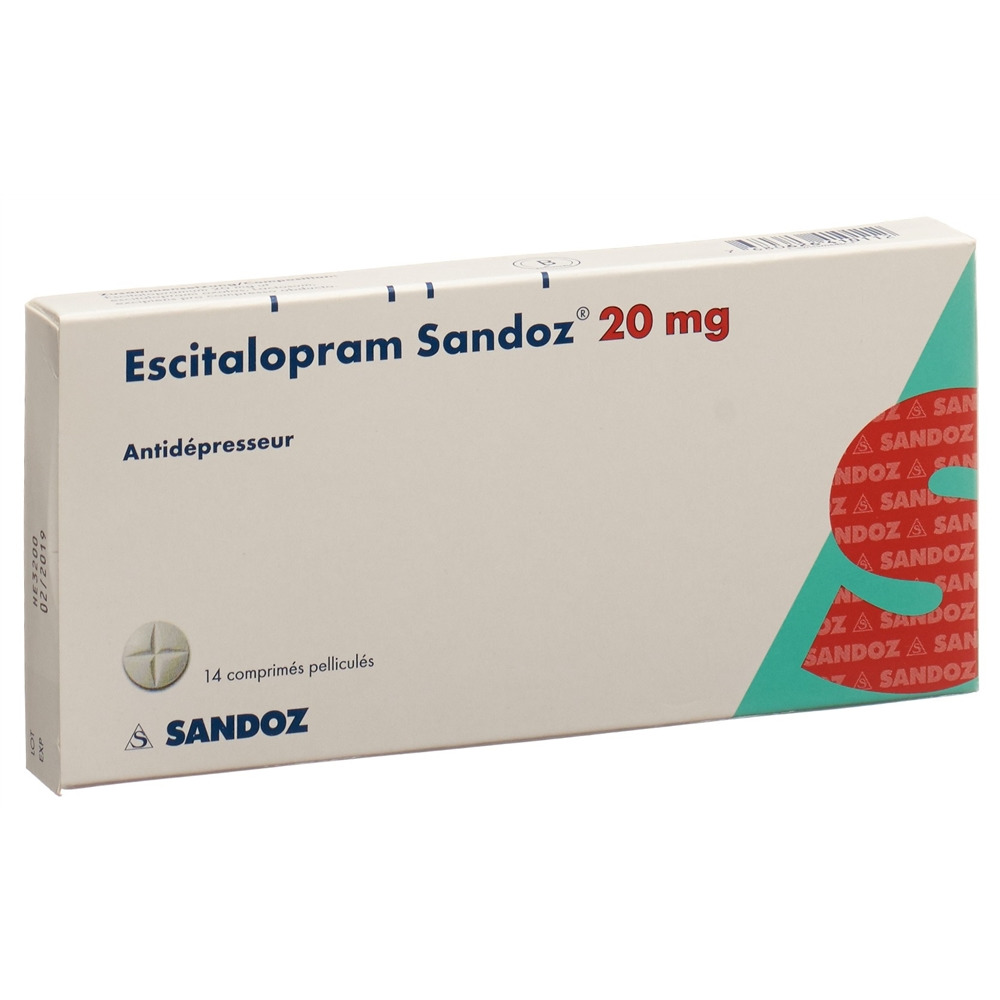 ESCITALOPRAM Sandoz 20 mg, image 2 sur 2