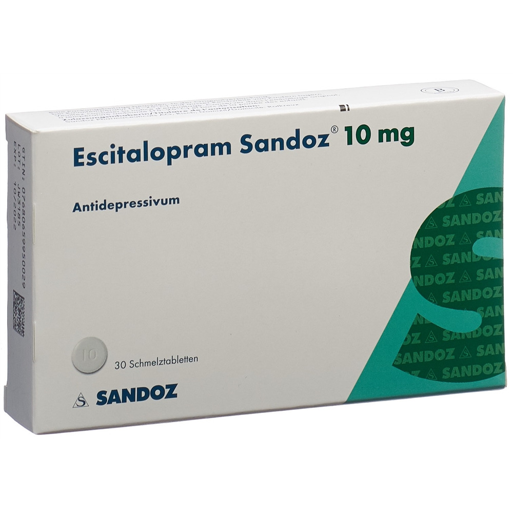 ESCITALOPRAM Sandoz 10 mg, Hauptbild