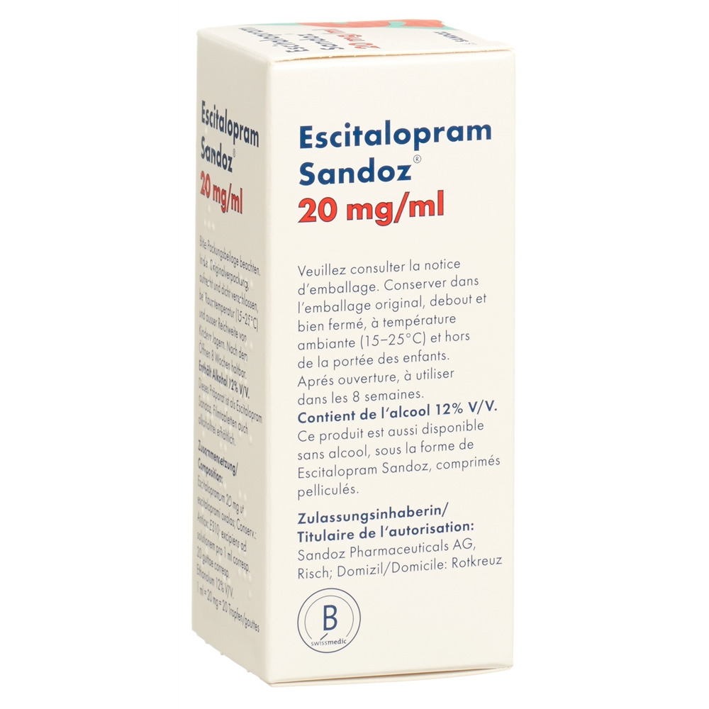 ESCITALOPRAM Sandoz 20 mg/ml, Bild 2 von 2