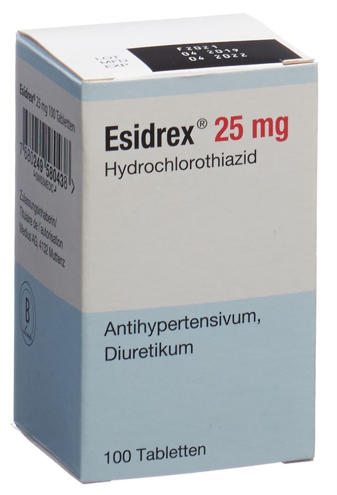 ESIDREX Tabl 25 mg Ds 100 Stk, Hauptbild