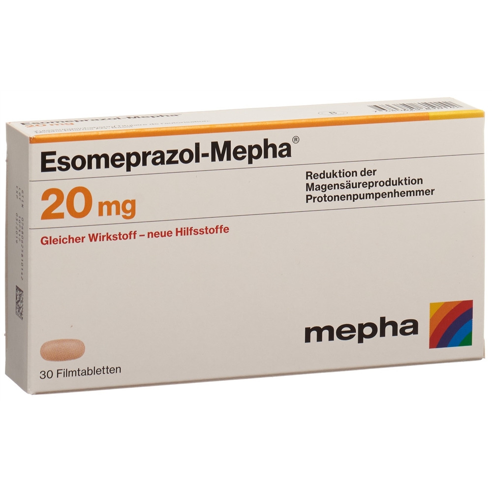 ESOMEPRAZOLE Mepha 20 mg, image principale