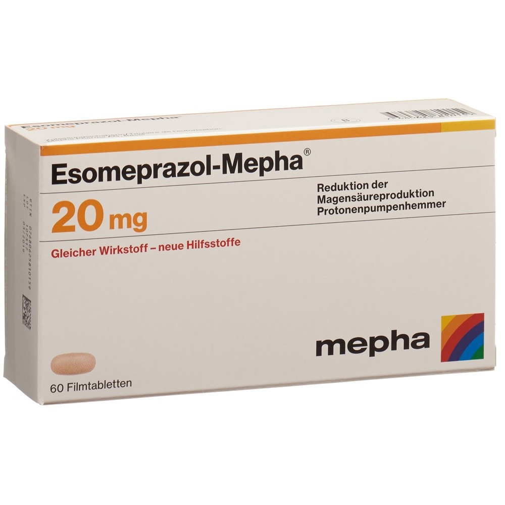 ESOMEPRAZOLE Mepha 20 mg, Hauptbild