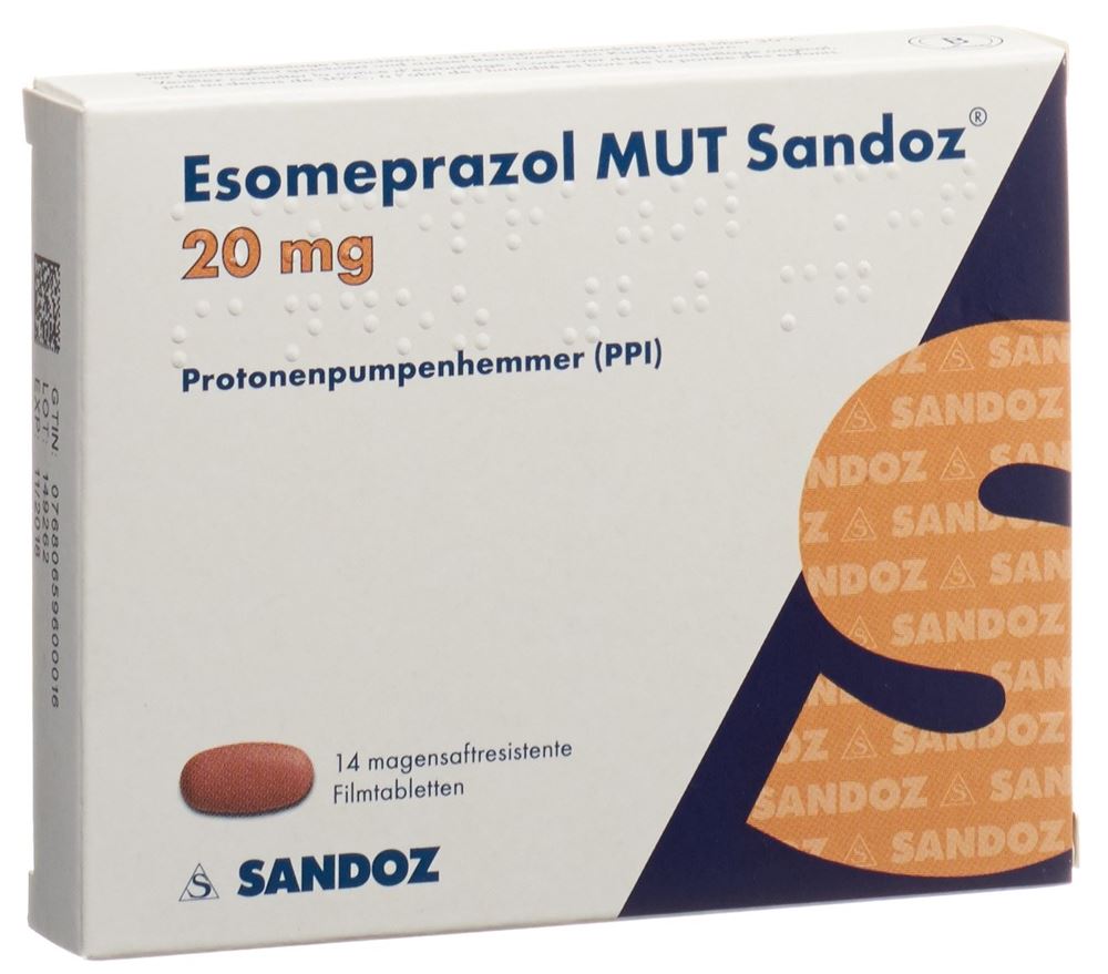 ESOMEPRAZOLE MUT Sandoz 20 mg, Hauptbild