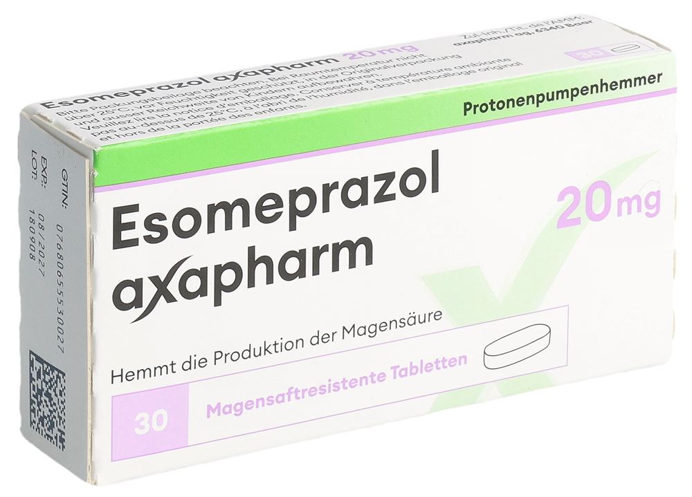 ESOMEPRAZOLE axapharm 20 mg, image principale