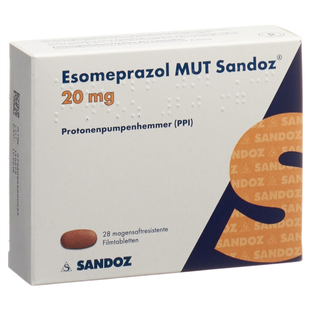 ESOMEPRAZOLE MUT Sandoz 20 mg, image principale