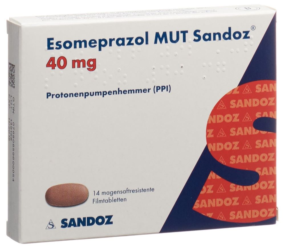 ESOMEPRAZOLE MUT Sandoz 40 mg, image principale