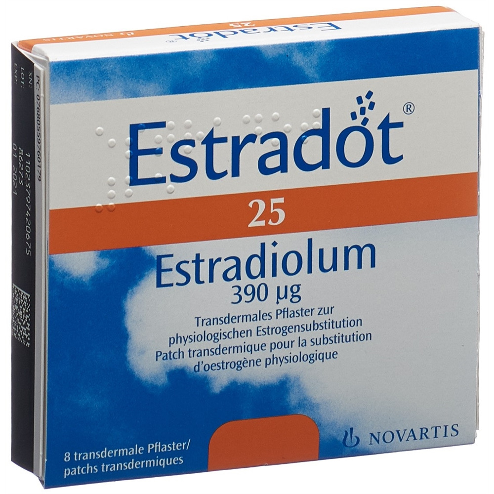 Estradot patchs mat 25 mcg/24h 8 pce, image principale