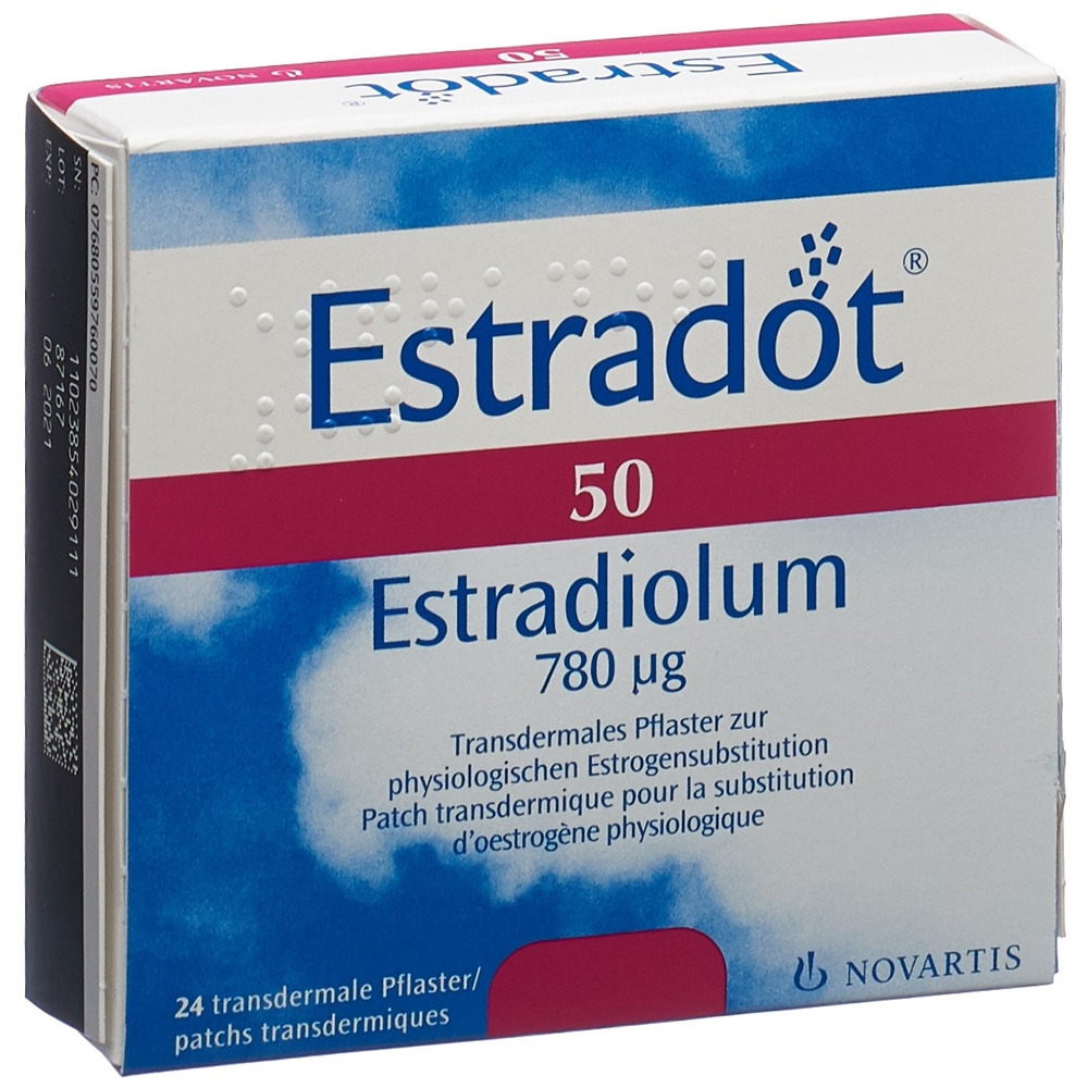 Estradot patchs mat 50 mcg/24h 24 pce, image principale