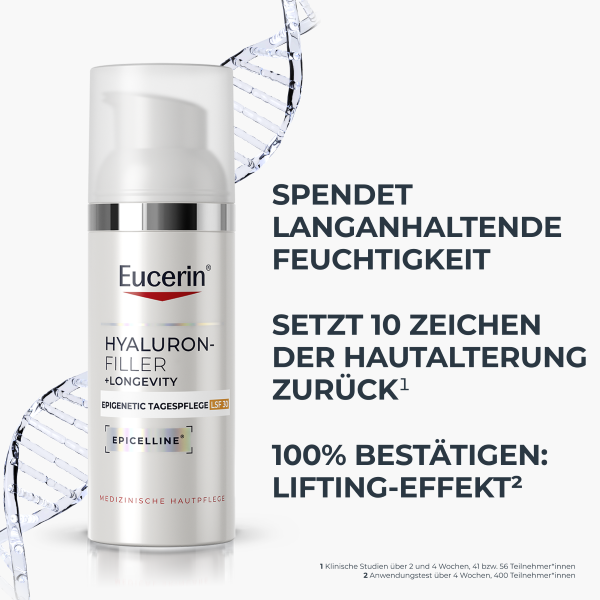 EUCERIN HYALURON-FILLER + LONGEVITY soin de jour épigén étique, image 4 sur 5