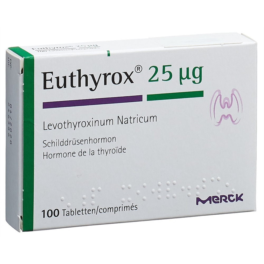 EUTHYROX cpr 25 mcg blist 100 pce, image principale