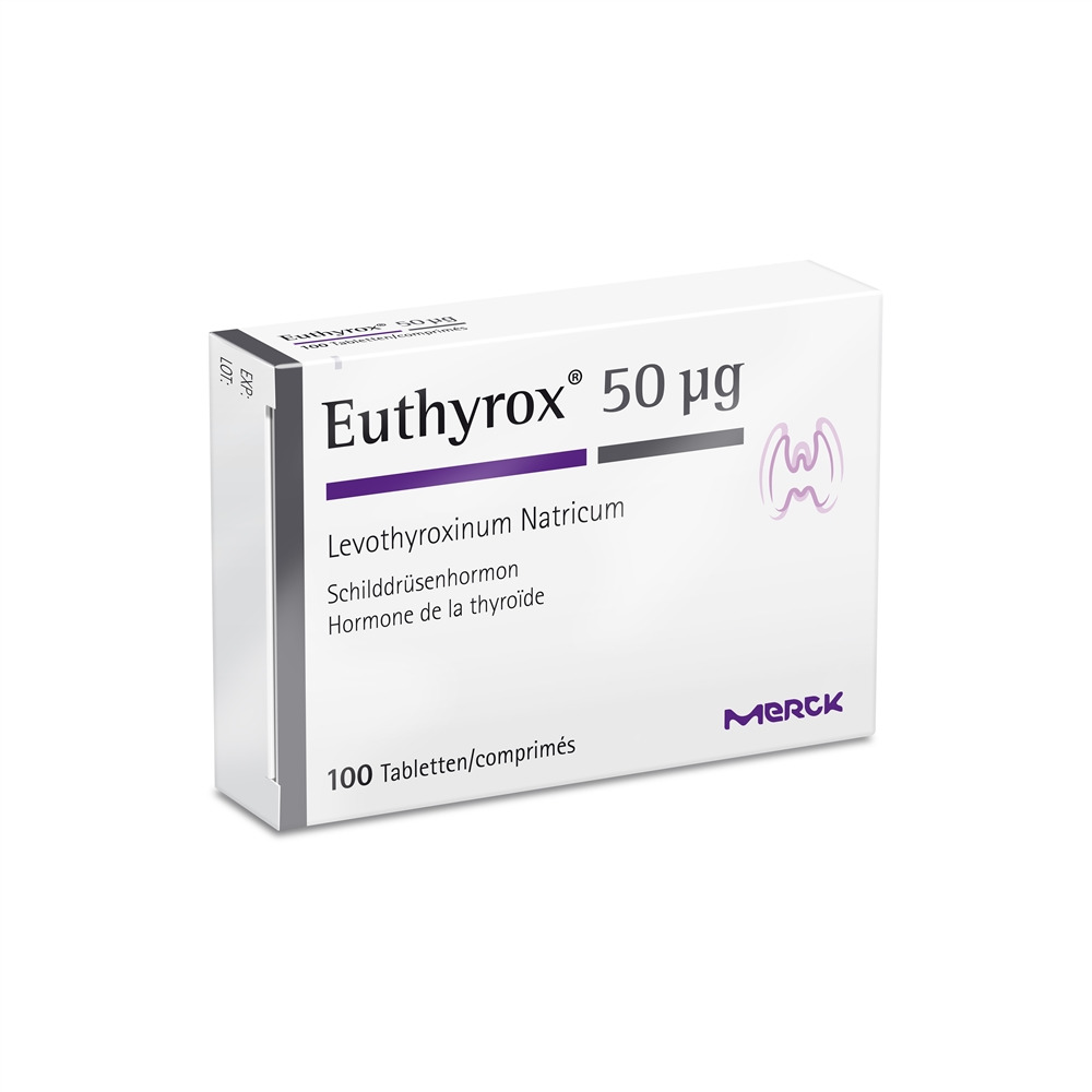 EUTHYROX cpr 50 mcg blist 100 pce, image principale