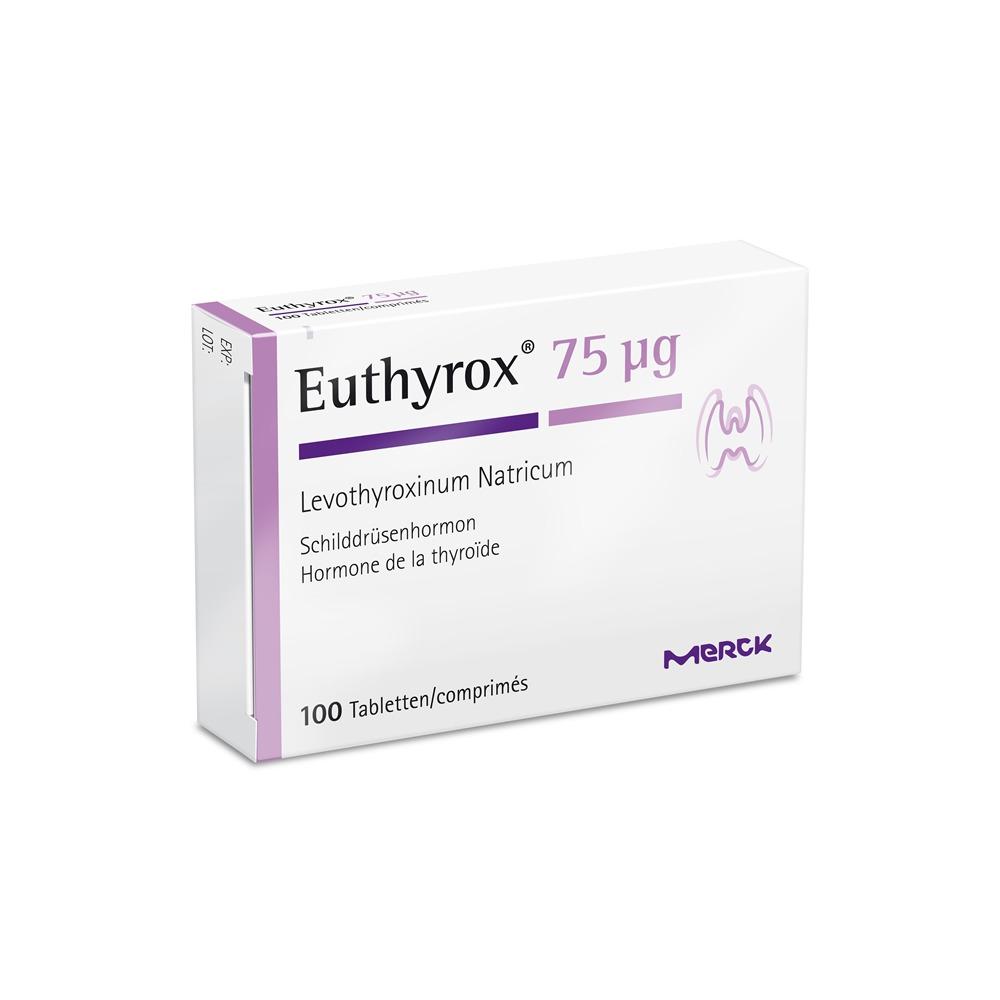 EUTHYROX cpr 75 mcg blist 100 pce, image principale