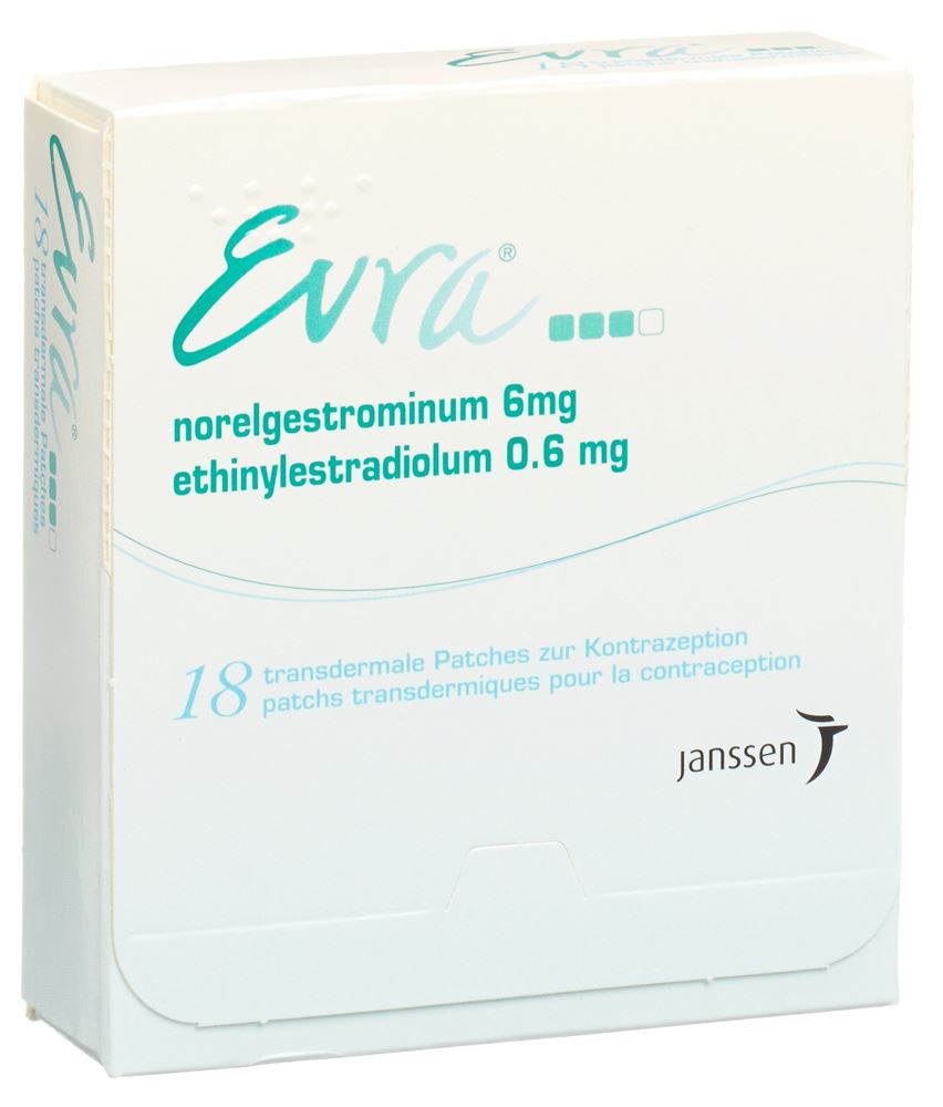 EVRA patchs mat sach 18 pce, image principale