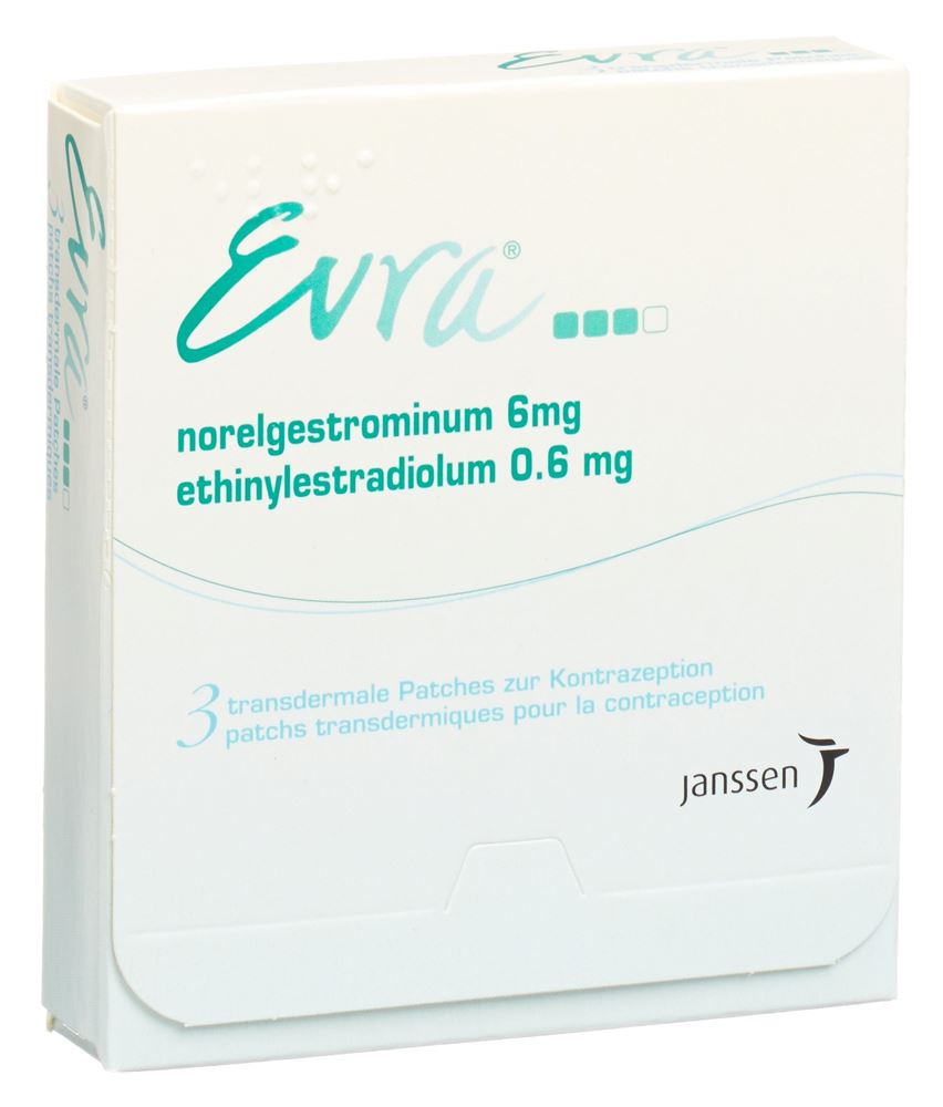 EVRA patchs mat sach 3 pce, image principale