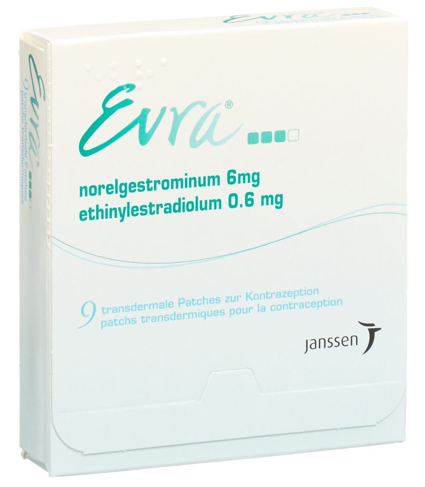 EVRA patchs mat sach 9 pce, image principale
