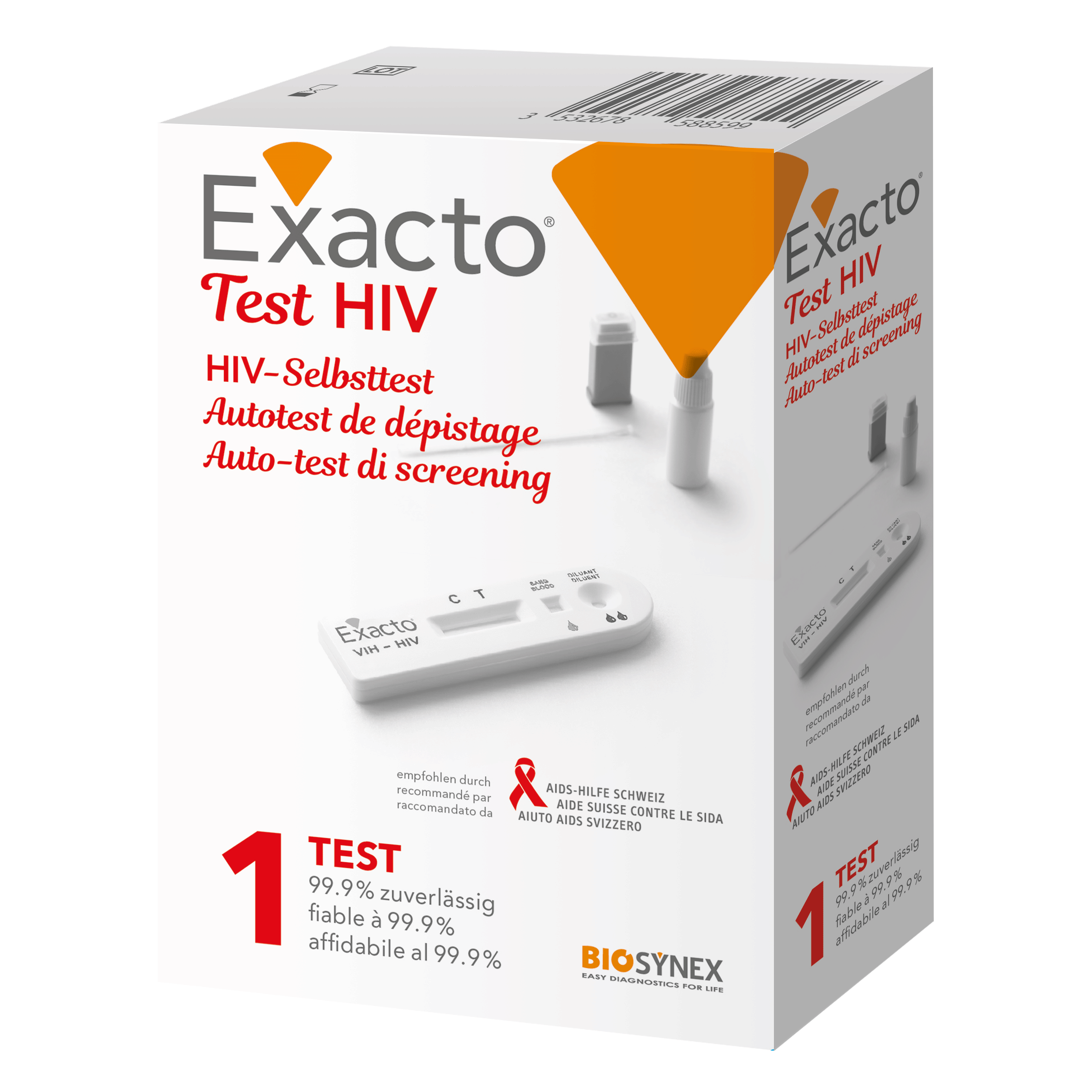 EXACTO HIV-Selbsttest, Hauptbild