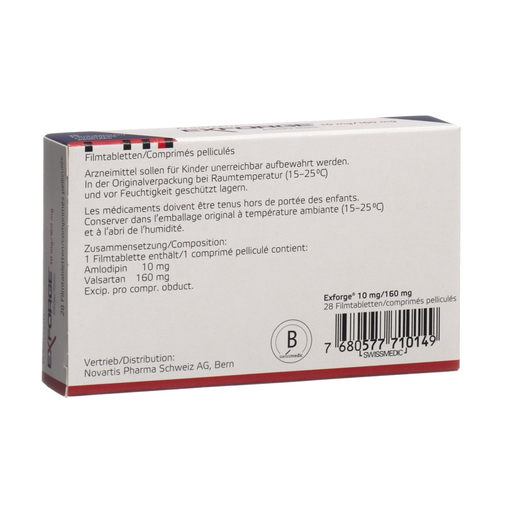 EXFORGE cpr pell 10mg/160mg blist 28 pce, image 2 sur 2