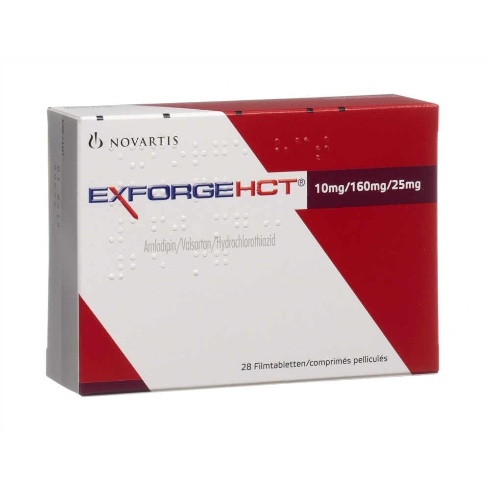 EXFORGE cpr pell 10mg/160mg/25mg blist 28 pce, image principale