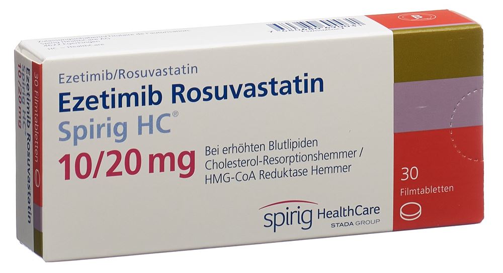 EZETIMIBE ROSUVASTATINE Spirig HC, Hauptbild EZETIMIBE ROSUVASTATINE Spirig HC, Hauptbild