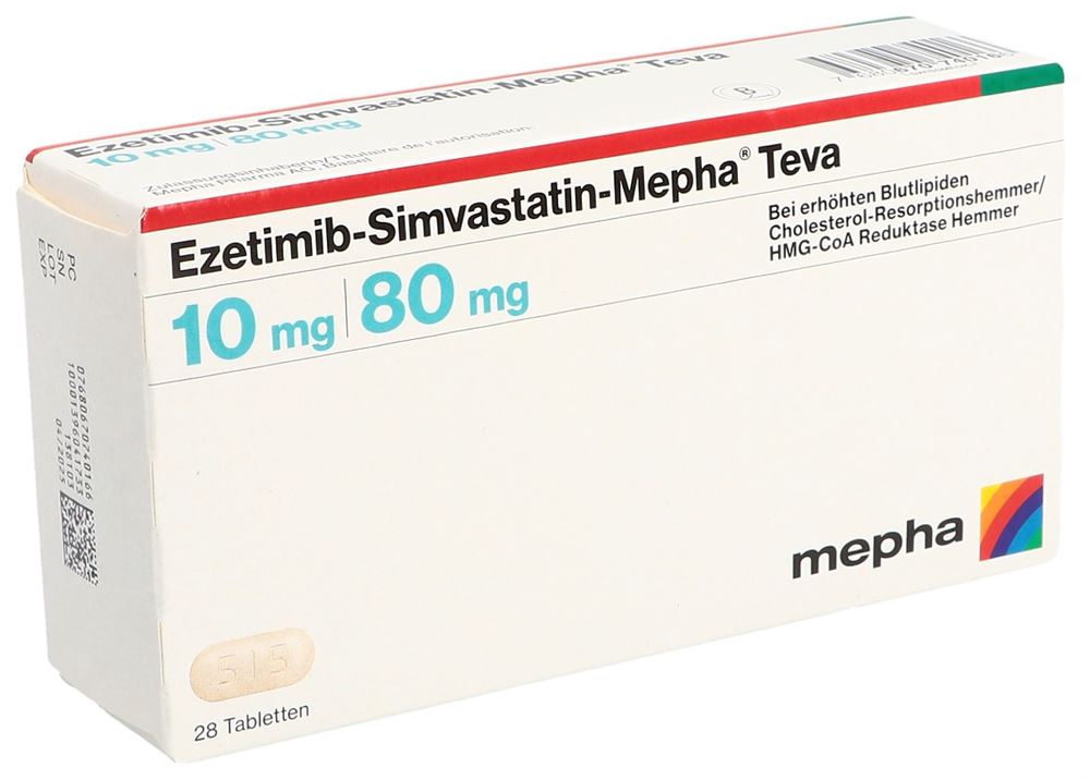 EZETIMIBE ROSUVASTATINE Mepha Teva, image principale EZETIMIBE ROSUVASTATINE Mepha Teva, image principale