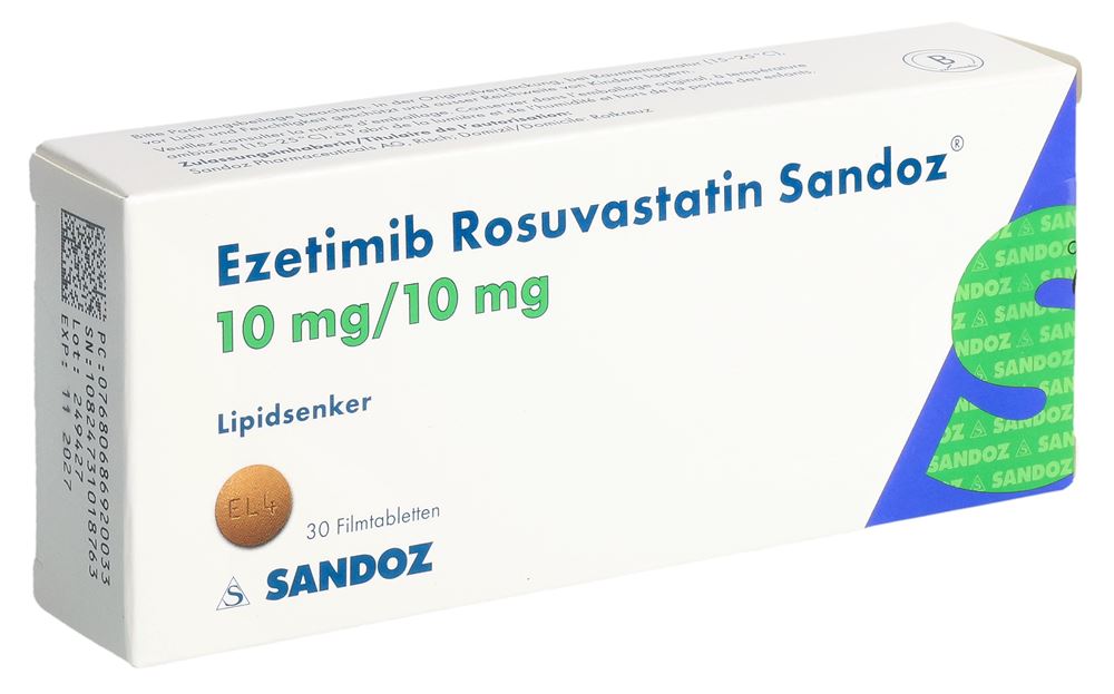 EZETIMIBE ROSUVASTATINE Sandoz, image principale