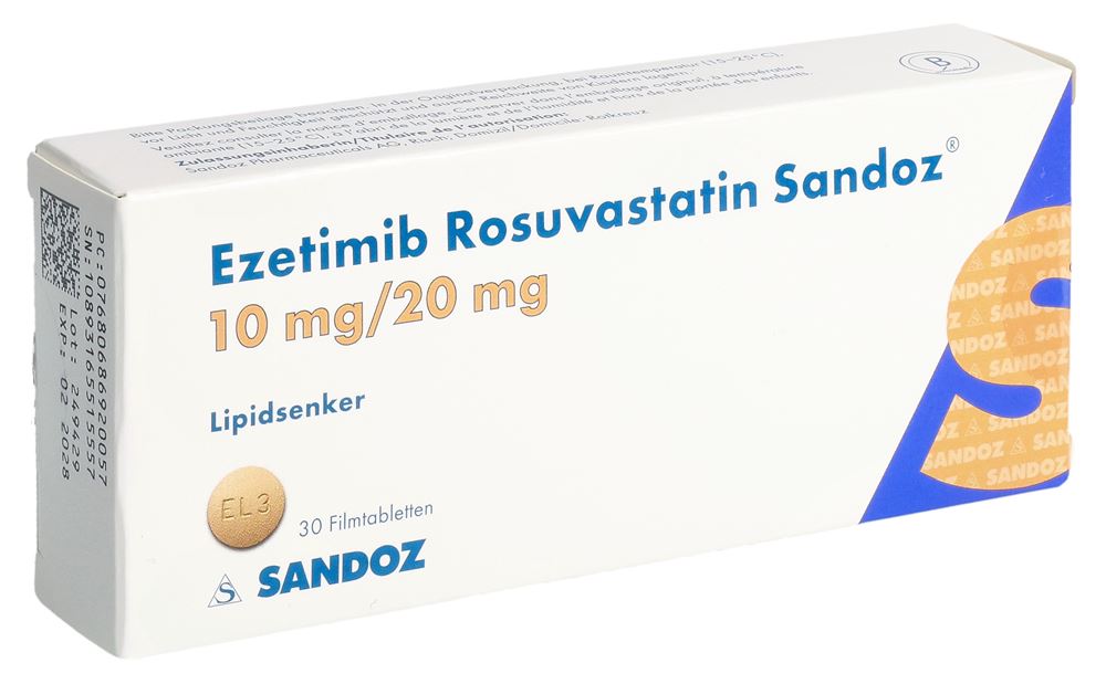EZETIMIBE ROSUVASTATINE Sandoz, image principale